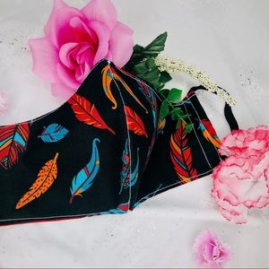 Feathers themed face mask
